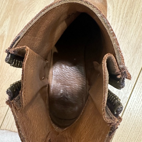 Frye Brown Ankle Boots with Zipper - Picture 3 of 13